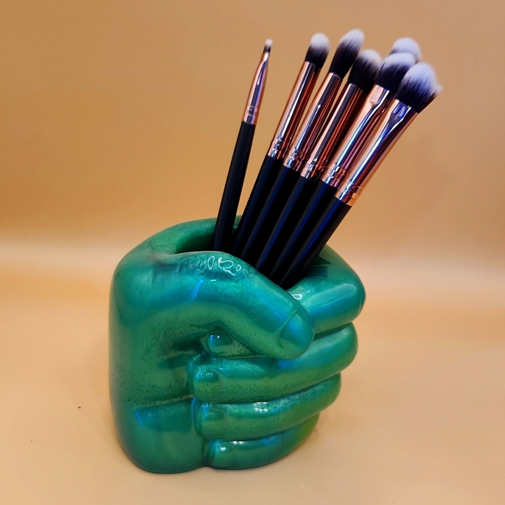Makeup brush holder